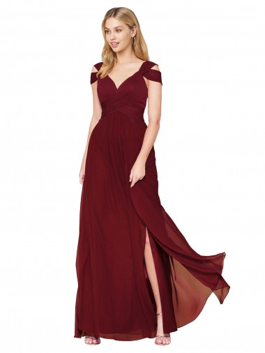 Sleeveless Burgundy A-Line Sweetheart Formal Evening Dress UK Factory