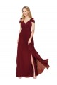 Sleeveless Burgundy A-Line Sweetheart Formal Evening Dress