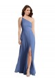 Sleeveless Windsor Blue A-Line One Shoulder Formal Evening Dress