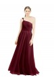 Sleeveless Burgundy A-Line Tulle One Shoulder Semi Formal Evening Dress