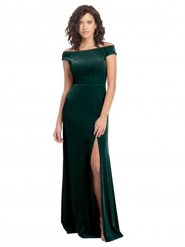 Cap Sleeves Dark Green A-Line Square Neck Formal Evening Dress UK Factory