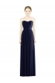 Sleeveless Dark Navy A-Line Sweetheart Formal Evening Dress