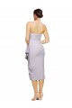 Sleeveless Arctic Lilac Low Back Sheath Strapless High Low Evening Dress