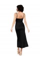 Sleeveless Black A-Line Spaghetti Straps Formal Evening Dress