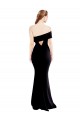 Sleeveless Black Keyhole Back Mermaid One Shoulder Formal Evening Dress