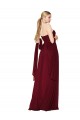 Sleeveless Burgundy A-Line Soft Chiffon Sweetheart Formal Evening Dress