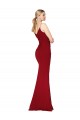 Sleeveless Burgundy V-Back Mermaid High Neck Formal Evening Dress