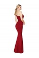 Sleeveless Burgundy Mermaid One Shoulder Formal Evening Dress