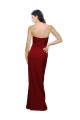 Sleeveless Burgundy Low Back Sheath Sweetheart Evening Dress