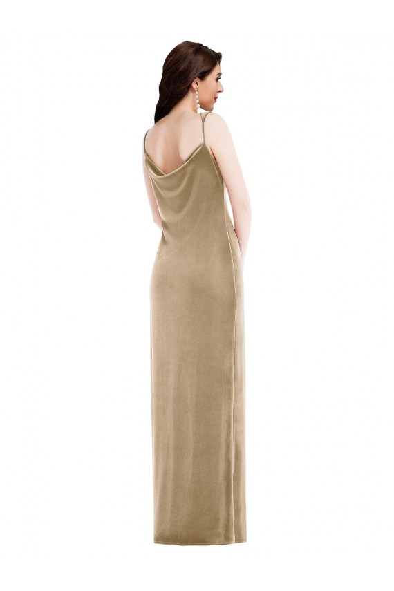 Sleeveless Champagne Sheath One Shoulder Black Tie Evening Dress