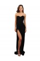 Sleeveless Black Low Back Column Sweetheart Formal Evening Dress