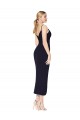 Sleeveless Dark Navy V-Back Mermaid Spaghetti Straps Formal Dress