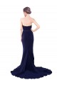 Sleeveless Dark Navy Low Back Mermaid Sweetheart Semi Formal Evening Dress