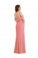 Sleeveless Hot Pink Low Back Trumpet One Shoulder Semi Formal Evening Dress