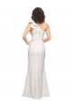 Sleeveless Ivory Sheath One Shoulder Formal Evening Dress