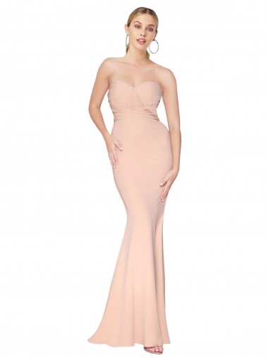 Sleeveless Nude Mermaid Sweetheart Formal Dress UK Factory