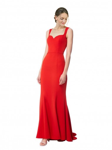 Sleeveless Red Mermaid Sweetheart Formal Evening Dress UK Factory