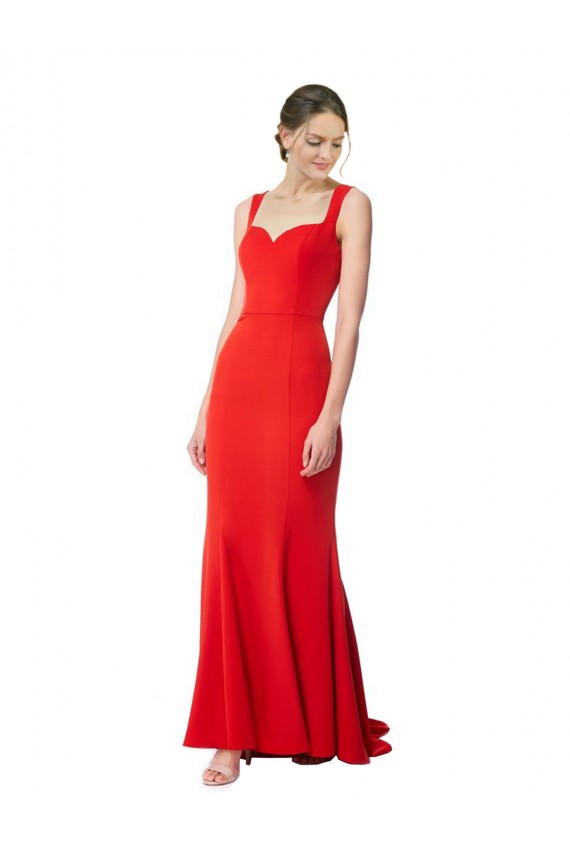 Sleeveless Red Mermaid Sweetheart Formal Evening Dress