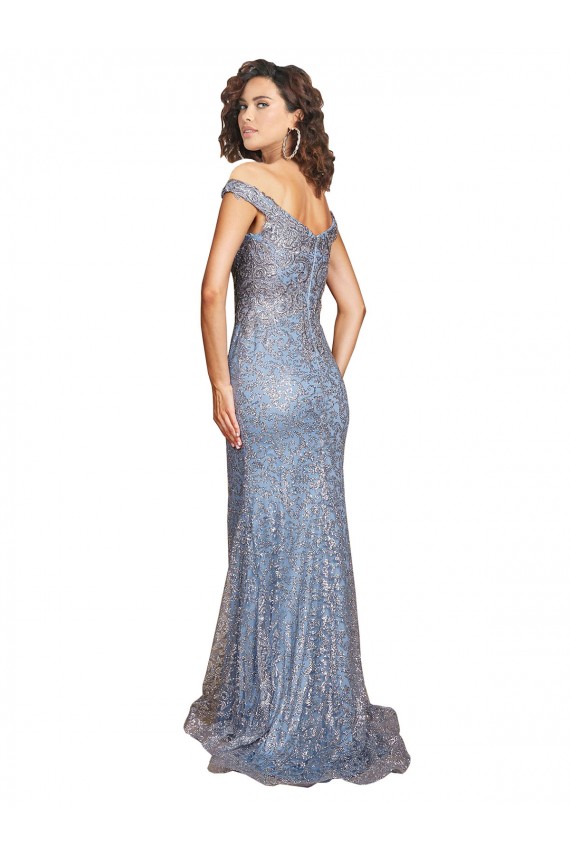 Sleeveless Mermaid Off the Shoulder Formal Evening Dress