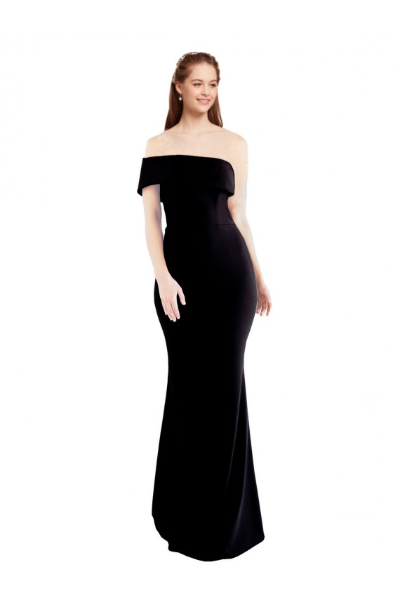 Sleeveless Black Keyhole Back Mermaid One Shoulder Formal Evening Dress