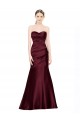 Sleeveless Burgundy Low Back Mermaid Sweetheart Formal Evening Dress