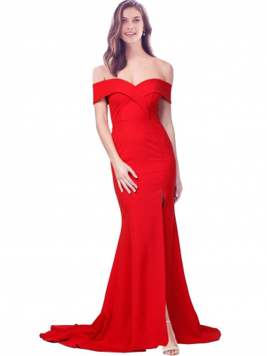 Sleeveless Red Mermaid Sweetheart Evening Dress UK Factory