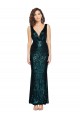 Sleeveless Dark Green Mermaid V-Neck Evening Dress