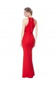 Sleeveless Red Mermaid Halter Neck Evening Dress