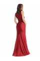 Sleeveless Red Mermaid Square Neck Formal Plus Size Evening Dress