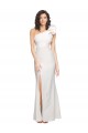 Sleeveless Ivory Sheath One Shoulder Formal Evening Dress