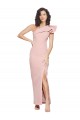 Sleeveless Mauve Sheath One Shoulder Formal Evening Dress