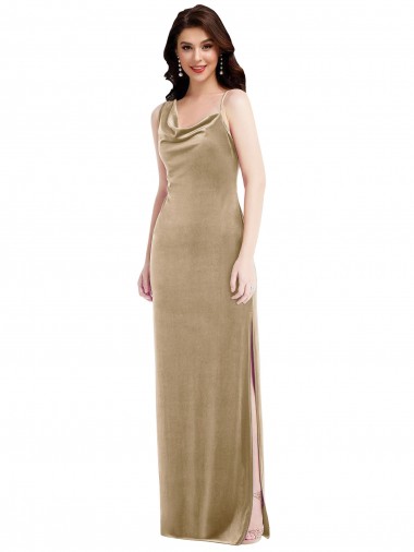 Sleeveless Champagne Sheath One Shoulder Black Tie Evening Dress UK Factory