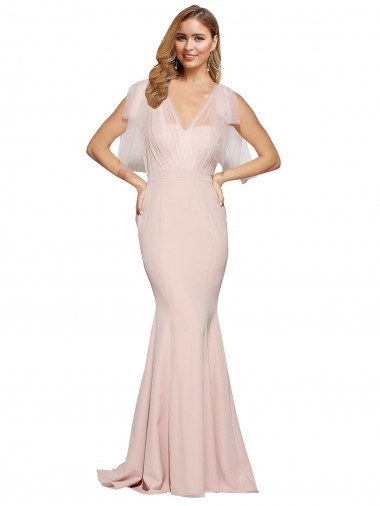 Sleeveless Mauve Low Back Sheath Sweetheart Formal Dress UK Factory