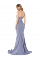 Sleeveless Smoke Blue Low Back Mermaid Sweetheart Formal Evening Dress