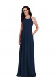 Sleeveless Dark Navy Criss Cross Open Back Trumpet Halter Neck Semi Formal Evening Dress