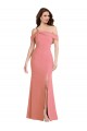 Sleeveless Hot Pink Low Back Trumpet One Shoulder Semi Formal Evening Dress